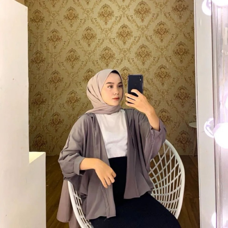 Jual Outer Cardigan Simple Outer Yola Cardigan Ceruty Outer Simple ...