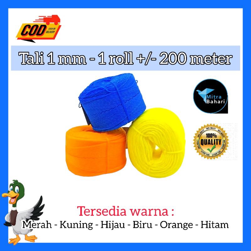 Jual TALI 1MM / TALI RIS JARING IKAN / TALI KECIL / TALI KERAJINAN ...