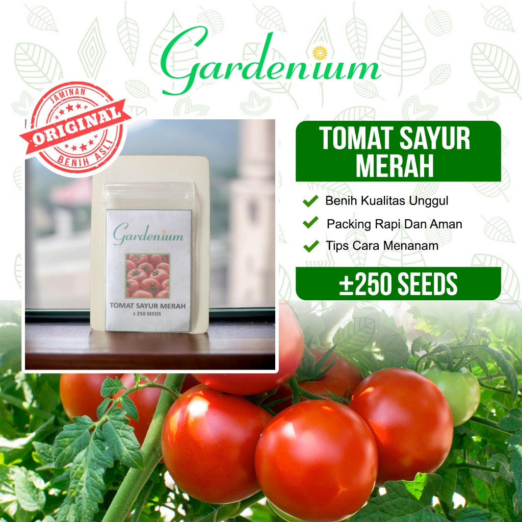 GARDENIUM Benih Tomat Sayur Merah Unggul