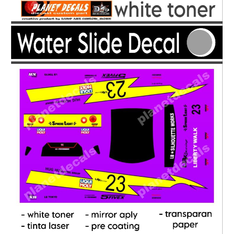 JC-9112 DECALCOMANIE SCIVOLO Toner Bianco Sprite Per Ruote Calde - Foto 7