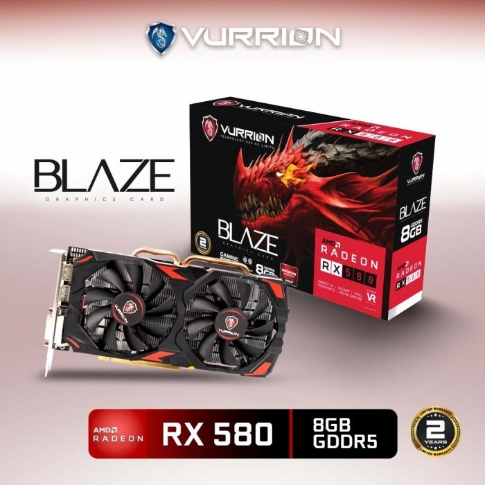 Jual Vga Card Radeon Rx 580 8gb Ddr5 Dual Fan Venomrx Rx 580 8gb Ddr5 Vurrion Rx 580 8gb