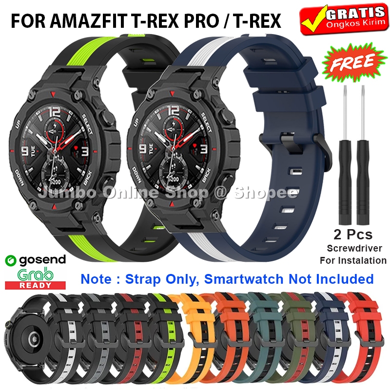 Cinturini Silicone Per Amazfit T-Rex Pro/T-Rex: Morbidi, Regolabili, 140-220 Mm, Colori Multipli