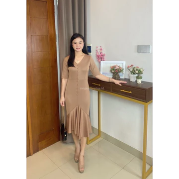 Meganshoping Mermaid Dress Scuba Casual Formal Bodycon Body Fit Korea Look Vintage Fashion