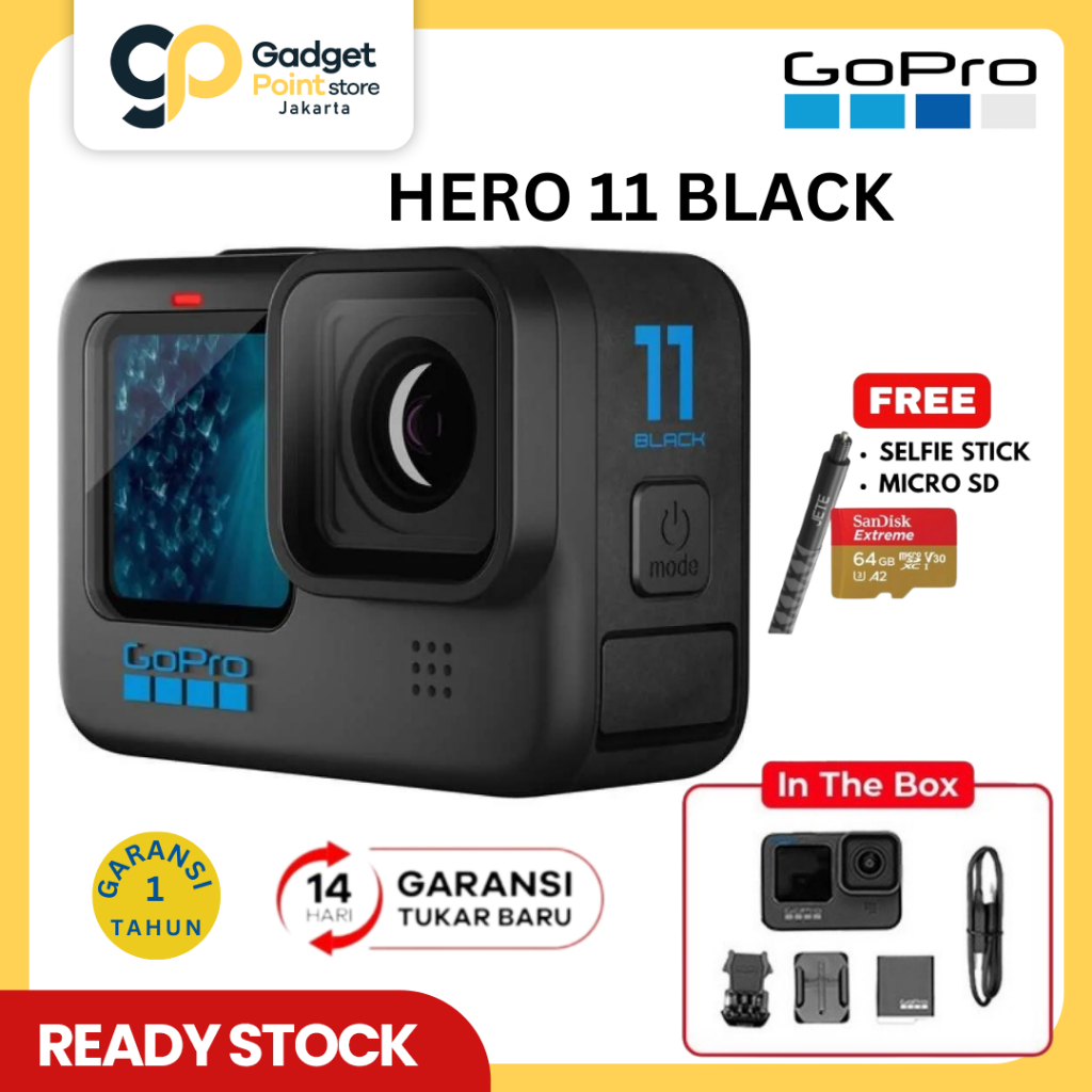 Jual GoPro Hero 11 Black Action Camera - Go Pro 11 - Gopro11 + MicroSD ...