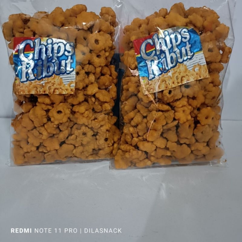 Jual Snack Ribut chips 250gram × 2 bungkus snack jadul ribut Alen alen ...