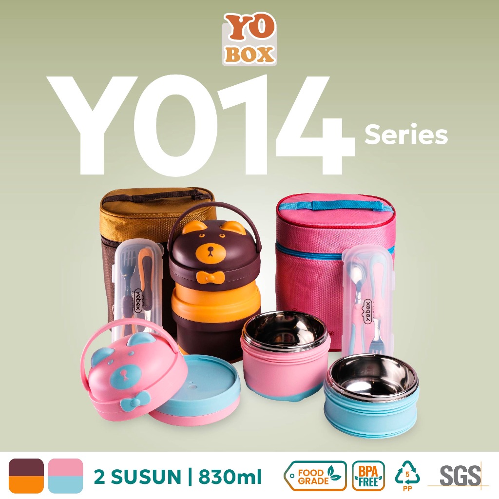 Jual YOBOX by Yooyee Y014 FREE TAS Rantang 2 Susun Tempat Makan ...