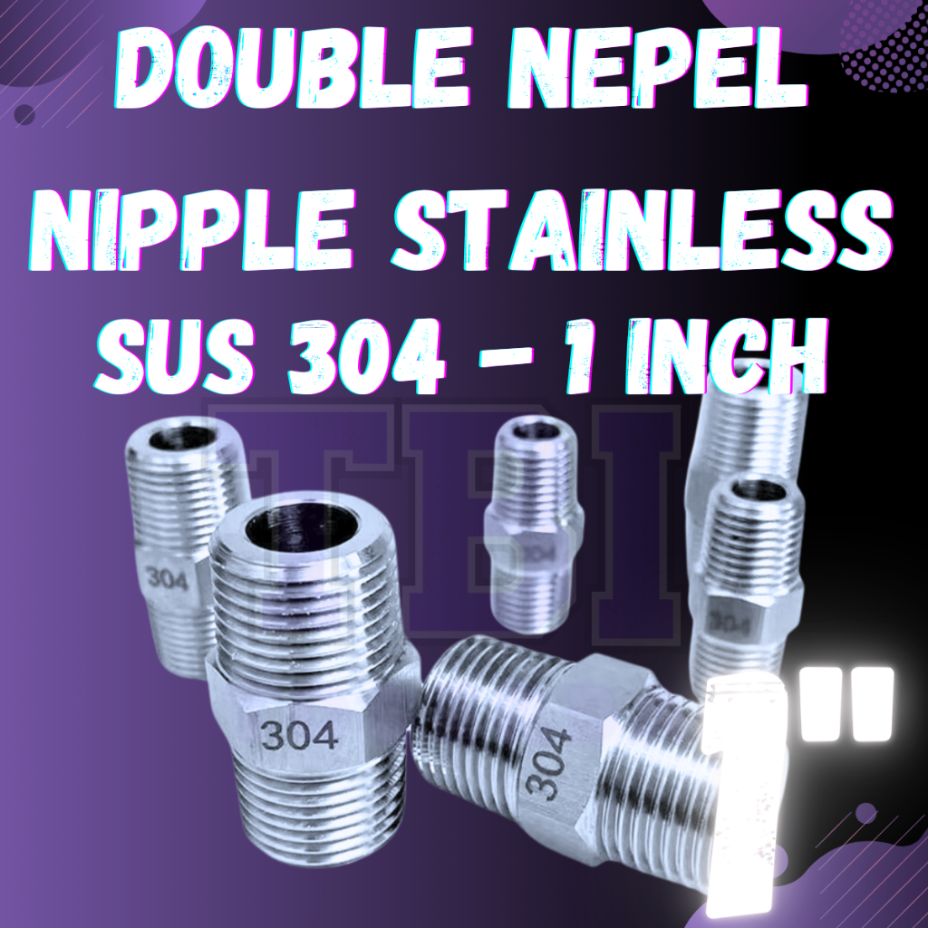 Jual DOUBLE NIPPLE NEPEL STAINLESS SS 304 1 INCH | Shopee Indonesia