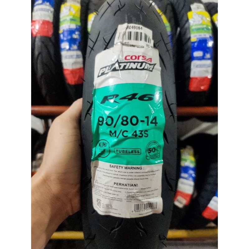 Jual BAN RING 14; 90/80-14 ,80/80-14 ,100/80-14 SOFT COMPOUND CORSA R46 ...