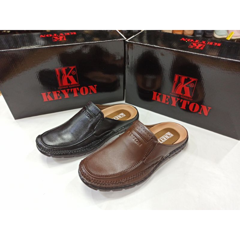 Jual Selop Kulit Asli Keyton 8501selop Pria kulit | Shopee Indonesia