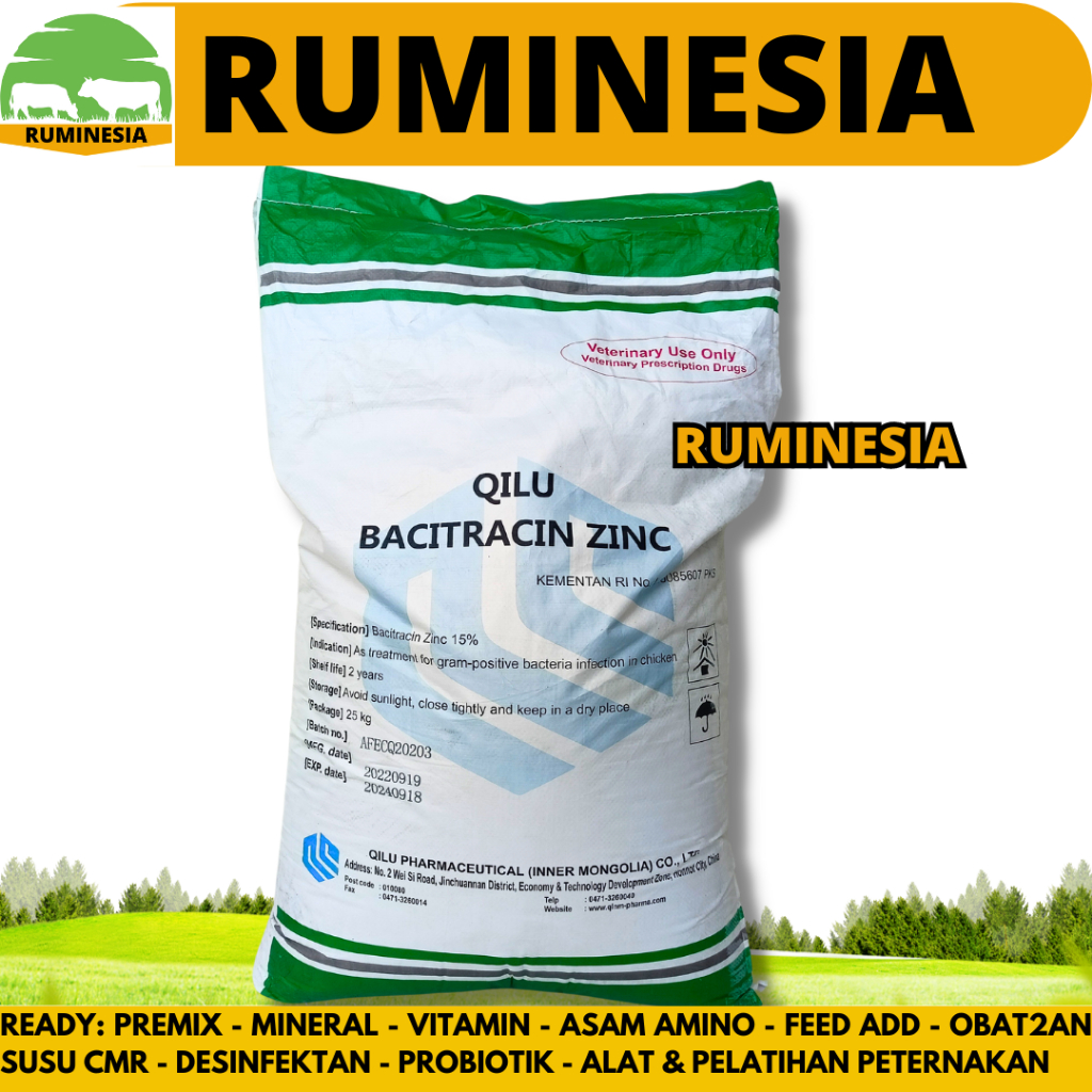 Jual Qilu Bacitracin Zinc Kg Agp Ayam Broiler Zinc Basitracin