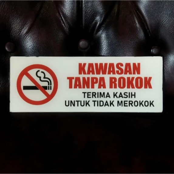 Jual Papan Akrilik Kawasan Tanpa Rokok Ktr Akrilik Terimakasih Untuk