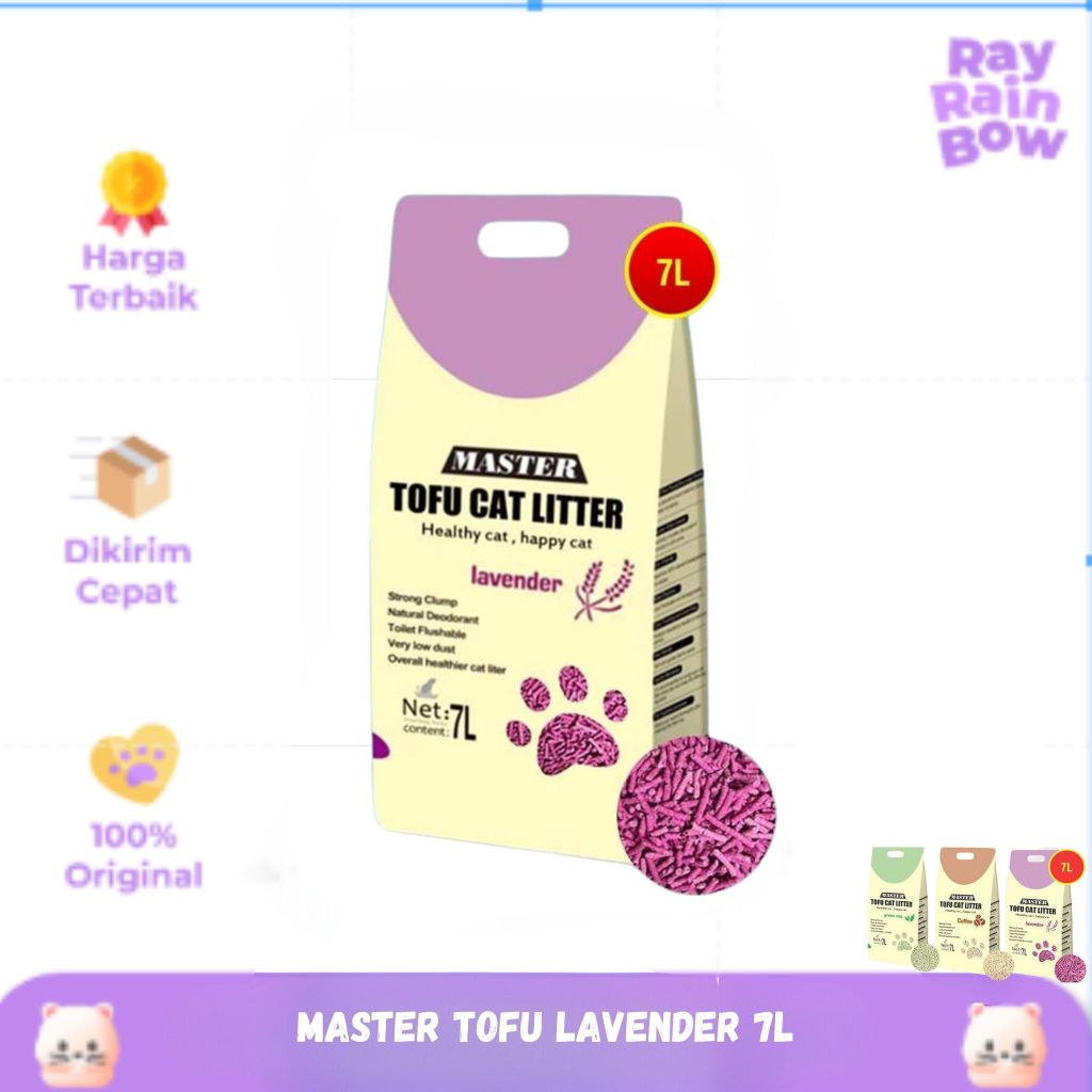 Jual Master Tofu Soya Cat Litter LAVENDER Pasir Gumpal Kucing 7 Litter ...