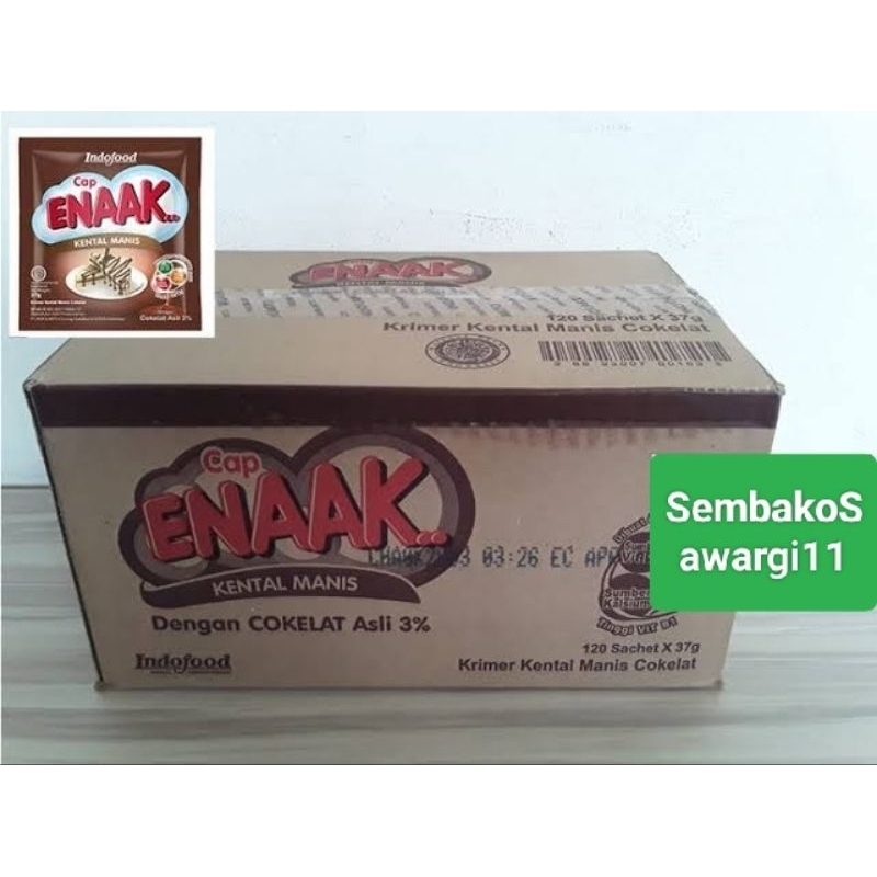 Jual Susu Kental Manis Cap Enak Sachet 37 gr / Karton Isi 120 Sachet ...
