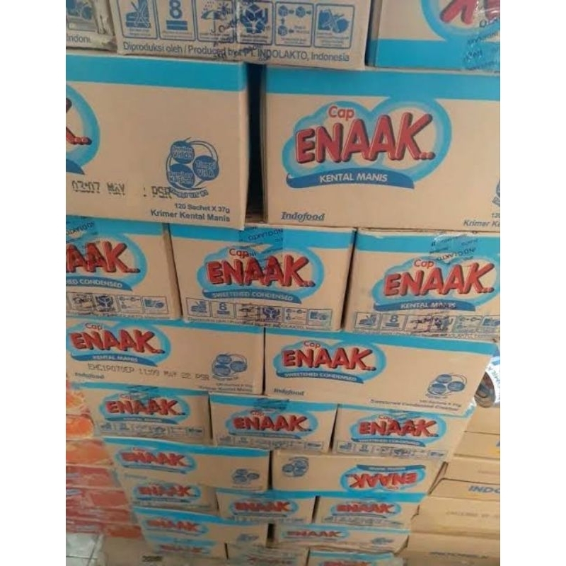 Jual Susu Kental Manis Cap Enak Sachet 37 gr / Karton Isi 120 Sachet ...