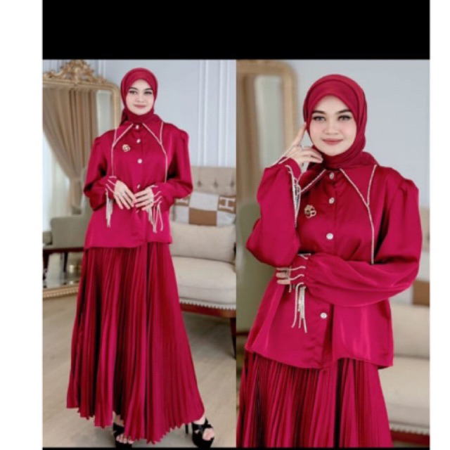 Jual Shellasaukia One set Silk kerah(Harga Sale Ramadhan ) | Shopee ...
