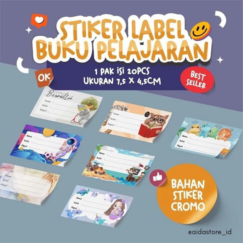 Jual Sticker Mata Pelajaran Lucu Aesthetic [Isi 20 Lembar] | Sticker ...