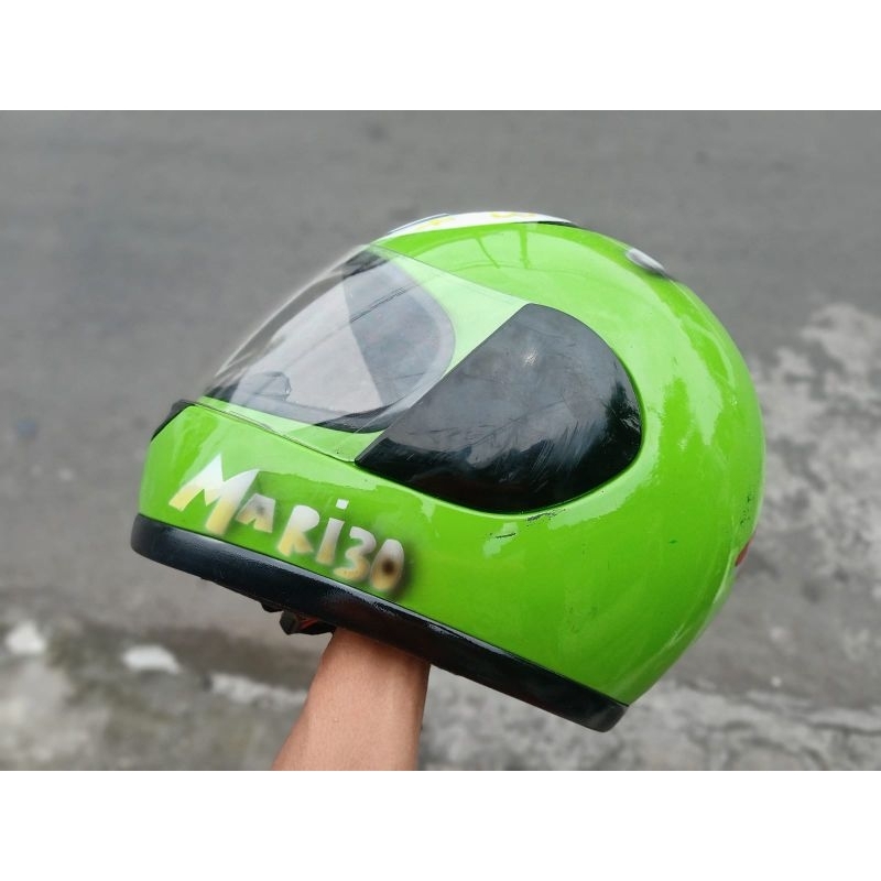 Jual Helm Helem Full Face Teropong Kawasaki Ninja R Lama Hijau Original ...