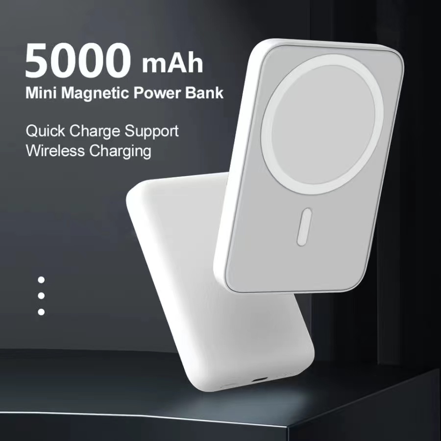 (COD) Powerbank Magnetic Magsafe Fast Charging 5000mAh Wireless Battery Pack