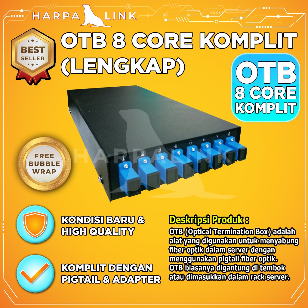 Jual OTB 8 Core Lengkap SC Pigtail / Fiber Optic Mini OTB 8 Core SC