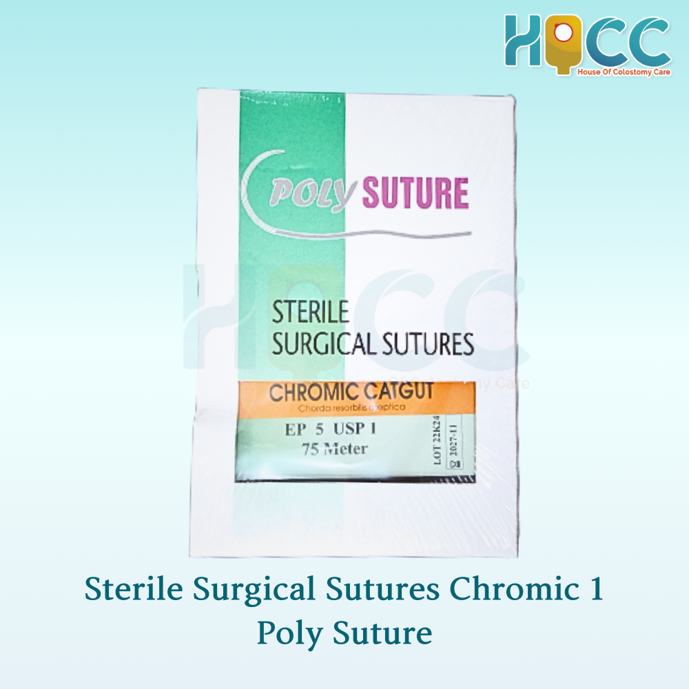 Jual STERILE SURGICAL SUTURE CATGUT CHROMIC 1 EP 5 - POLYSUTURE 75M ...