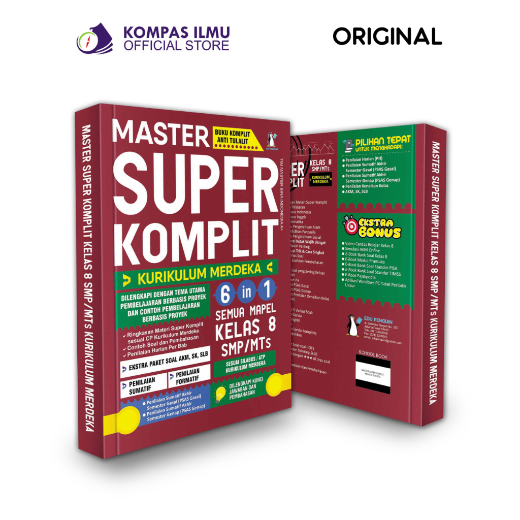 Jual Kompas Ilmu Buku Master SUPER Komplit 6in1 Semua mapel SMP/MTs ...