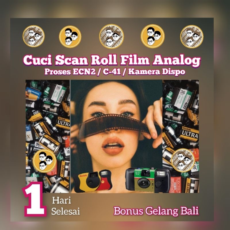 Jual cuci Roll Film analog ecn2 cuci scan C41 develop & scan film