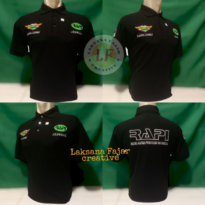 Jual kaos polo shirt RAPI bordir custom sesuai request | Shopee Indonesia