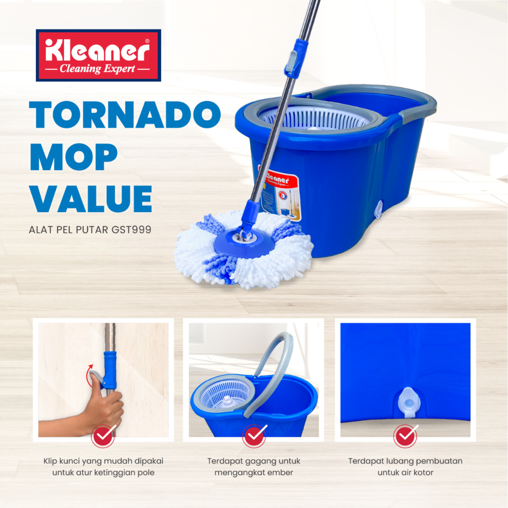 Jual Kleaner Alat Pel Putar Pembersih Lantai Tornado Mop Value Spin Mop Value Shopee Indonesia