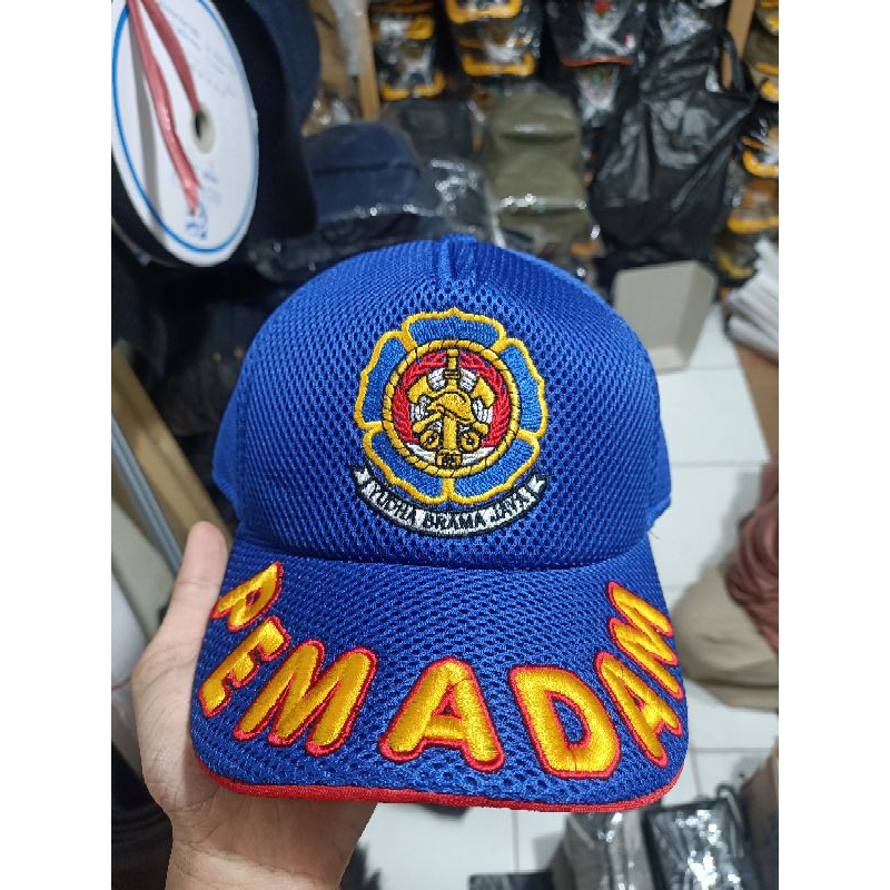 Jual TOPI DAMKAR LOGO TIMBUL BIRU BENHUR JARING | Shopee Indonesia