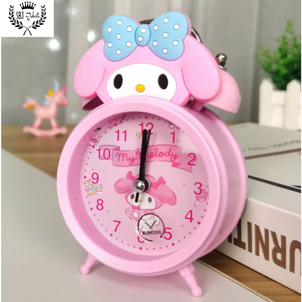 Jual Jam Weker jam meja karakter sanrio kuromi my melody cinnamoroll ...