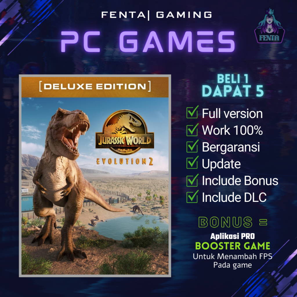 Jual JURASSIC WORLD EVOLUTION 2 DELUXE EDITION - GAME PC - GAME LAPTOP ...