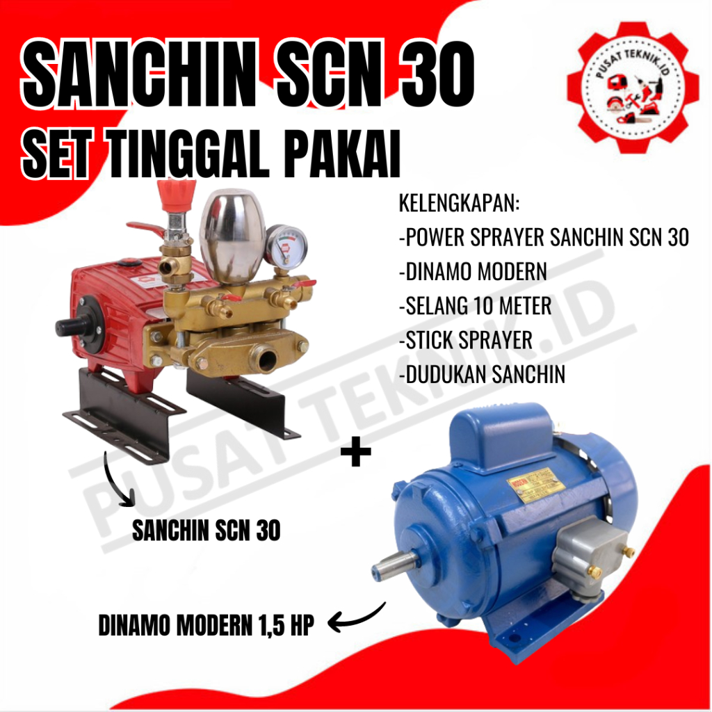 Jual Power Sprayer Sanchin Scn Set Dinamo Praktis Murah Tinggal Pakai Shopee Indonesia