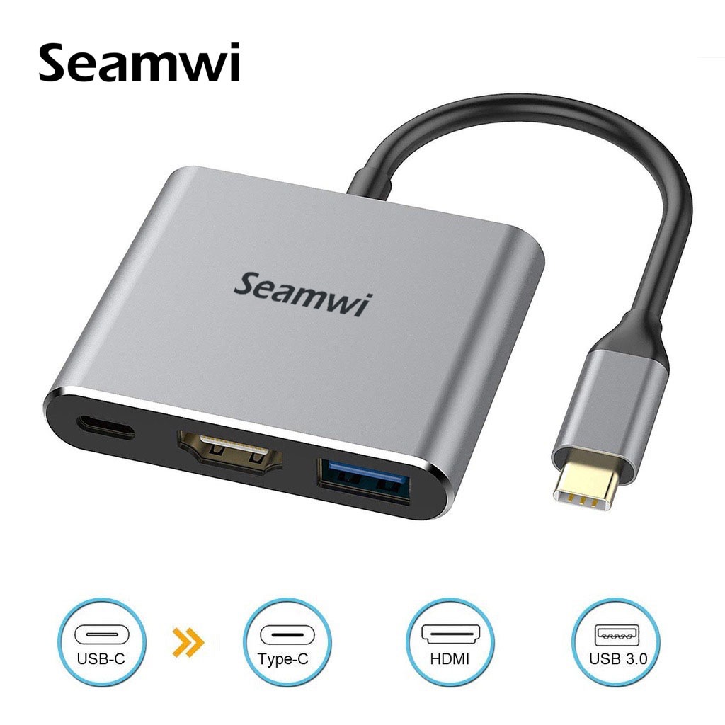 Jual Seamwi Hdmi Adapter Type C To Hdmi Adapter Type C Otg 3 In 1 Hub Hdmi 4k Pd 3 1 Usb C Hub