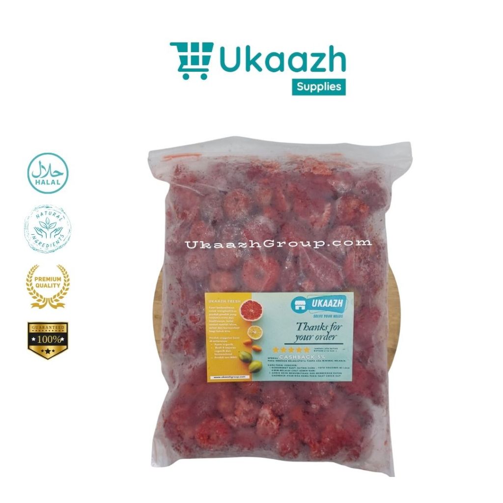 Jual Ukaazh Buah Raspberry 1 /2 KG 500 Gram Rasberi Frozen Fresh Segar ...
