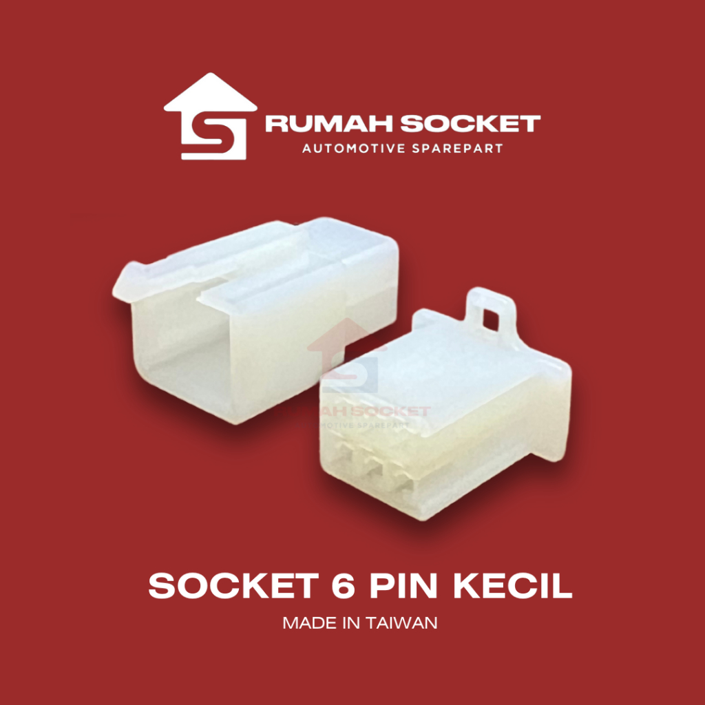 Jual SOCKET MINI MOTOR 6 PIN KAKI / RUMAH SKUN SOKET MALE FEMALE NYLON ...