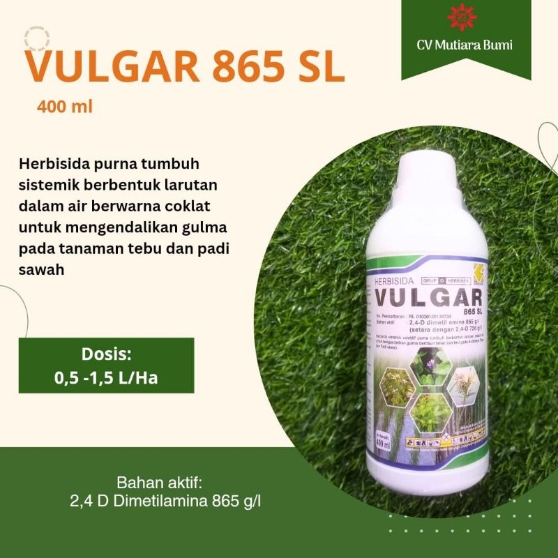 Jual PESTISIDA|HERBISIDA|VULGAR865SL-200ml,400ml|MEMBASMI GULMA DAN ...