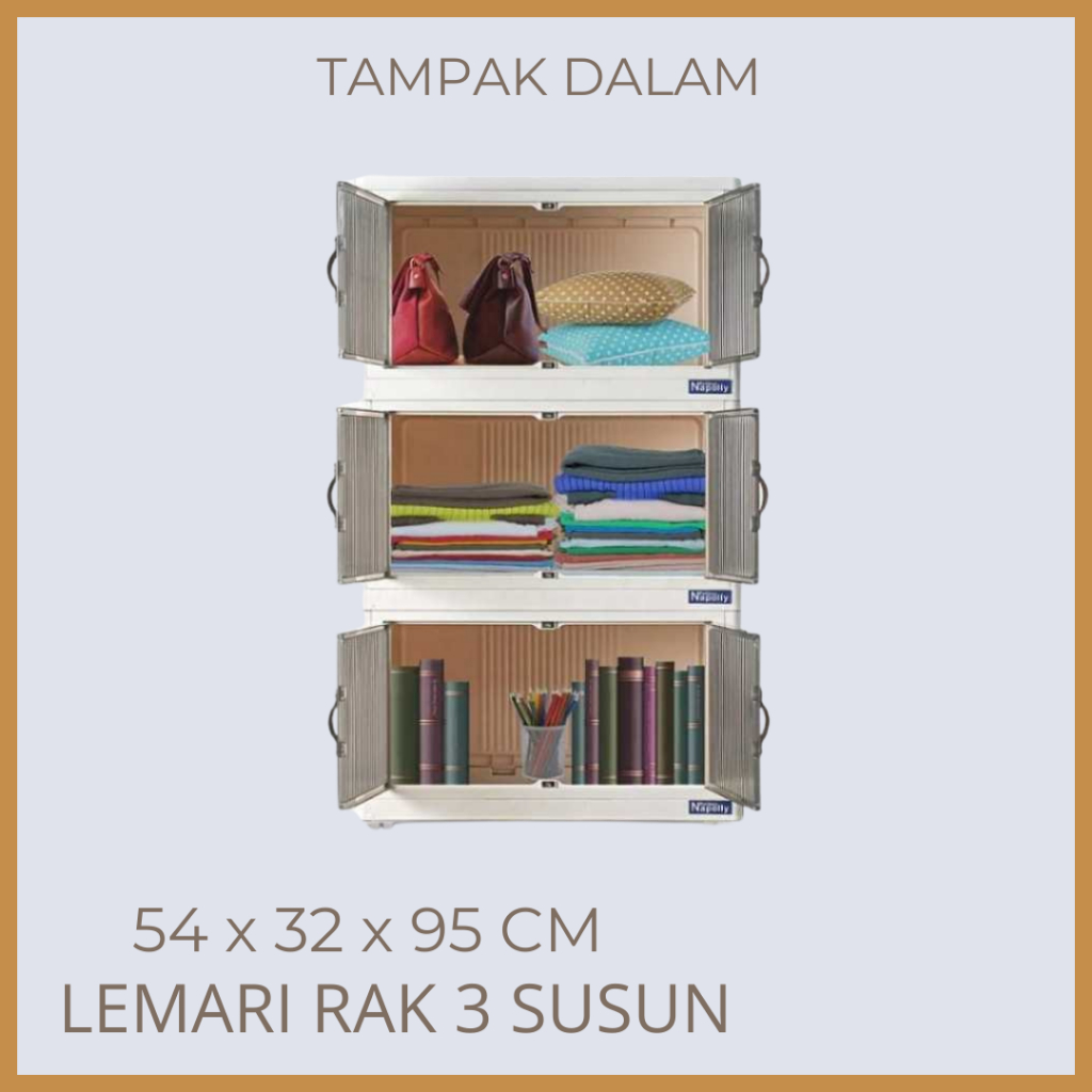 Jual LEMARI PLASTIK SUSUN 3 POLIBOX TUMPUK SERBAGUNA MURAH KUAT ...
