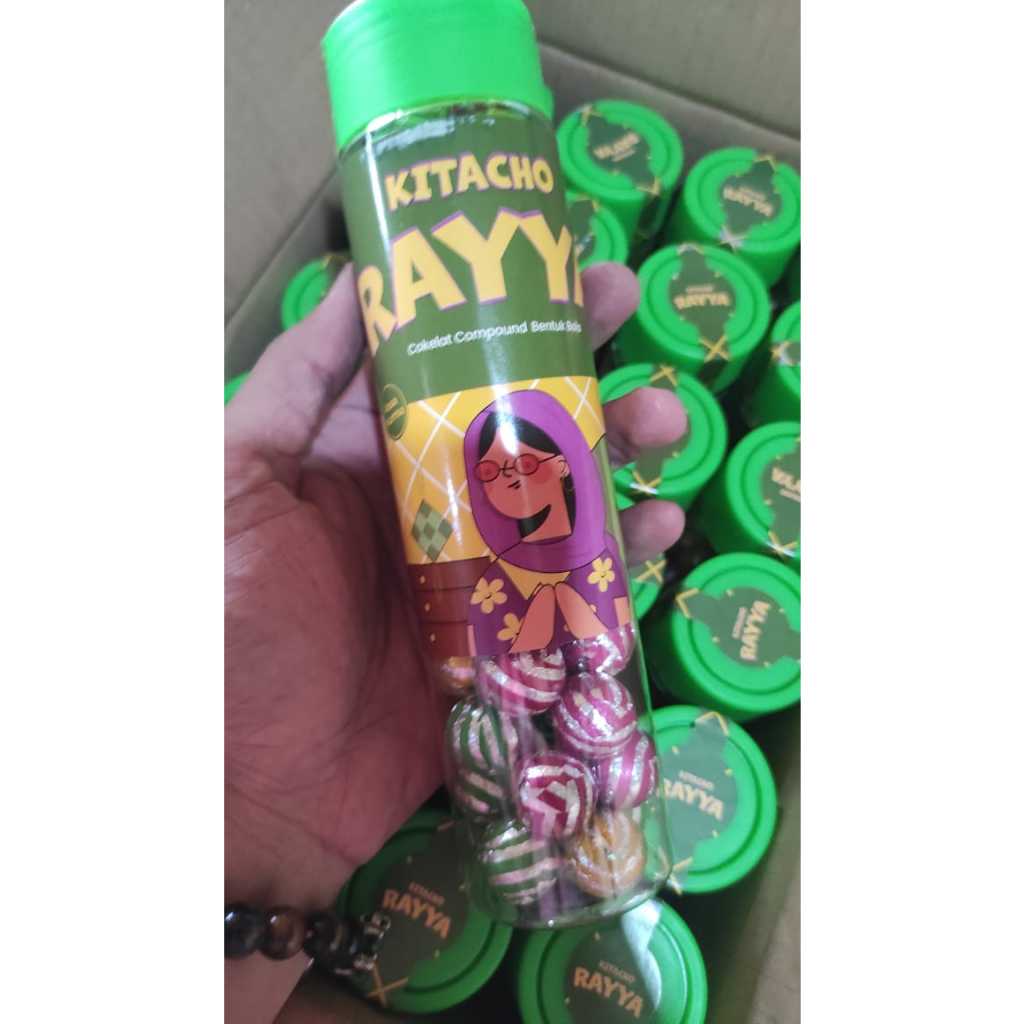 Jual kitacko rayya 200g isi 50 butir coklat bola toples cantik | Shopee ...
