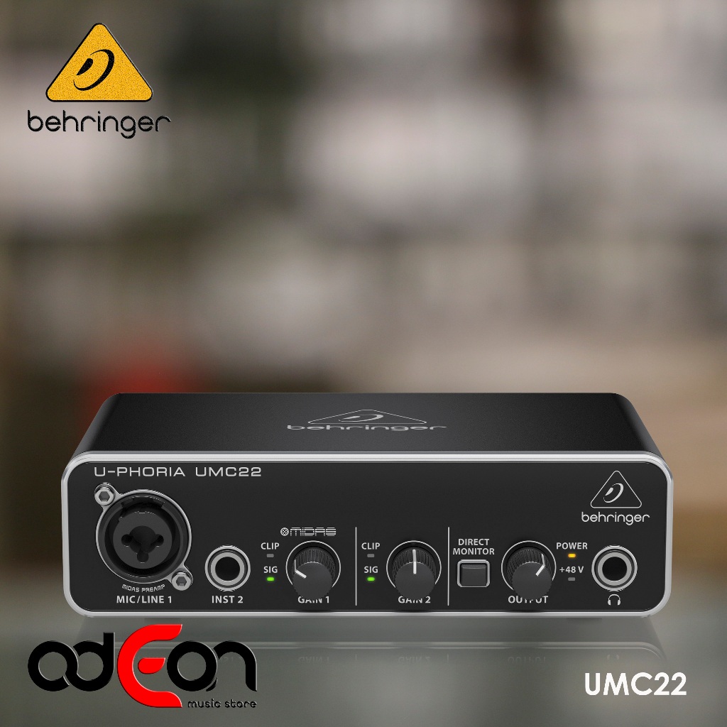 Jual BEHRINGER UMC22 [ UMC 22 ] AUDIO INTERFACE SOUNDCARD W/ MIDAS