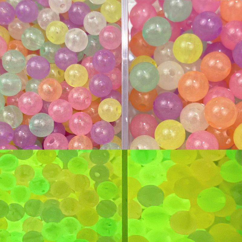 Jual Manik Bulat Glow In The Dark 6mm Mix Random (10gram) | Shopee ...