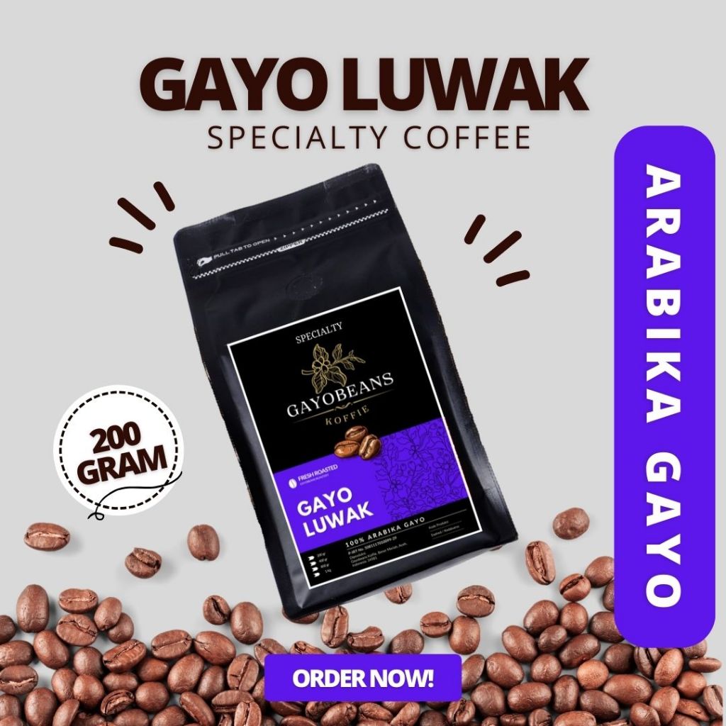 Jual Gayobeans Koffie Luwak Liar Gr Kopi Arabika Aceh Gayo Luwak Liar Original Kopi