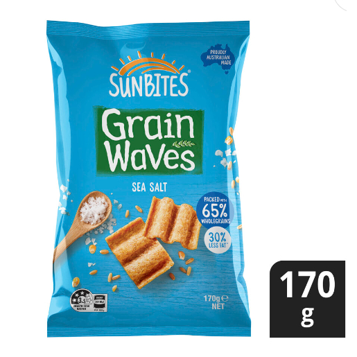 Jual Sunbites Grain Waves Chips Sea Salt | 170g | Shopee Indonesia