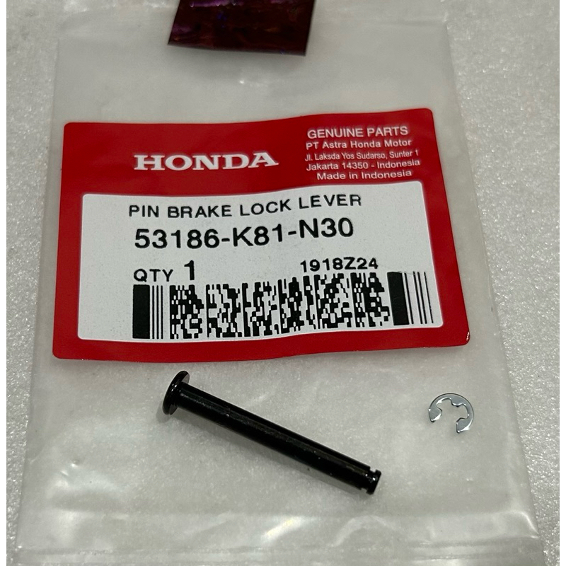 Jual Pin + ERing Penahan Rem Parkir Kiri BeAT K1A Genio Scoopy Stylo ...