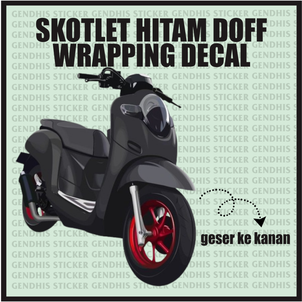 Jual Skotlet Hitam Doff Stiker Black Matte Decal Wrapping Modifikasi All Motor Shopee Indonesia