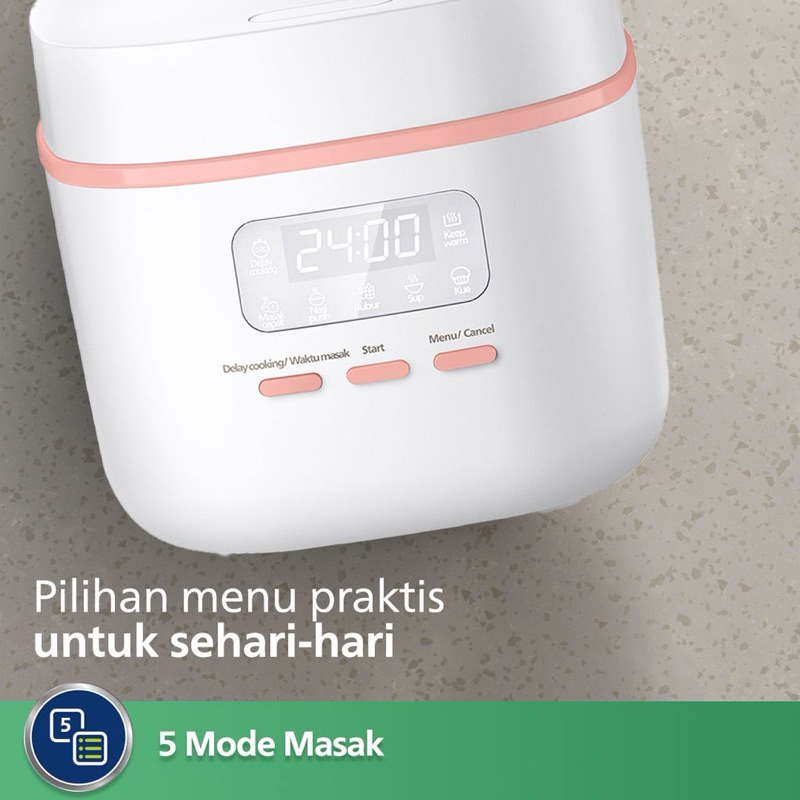 Jual Philips Digital Mini Rice cooker 0,54 L HD 3064/33 | Shopee Indonesia
