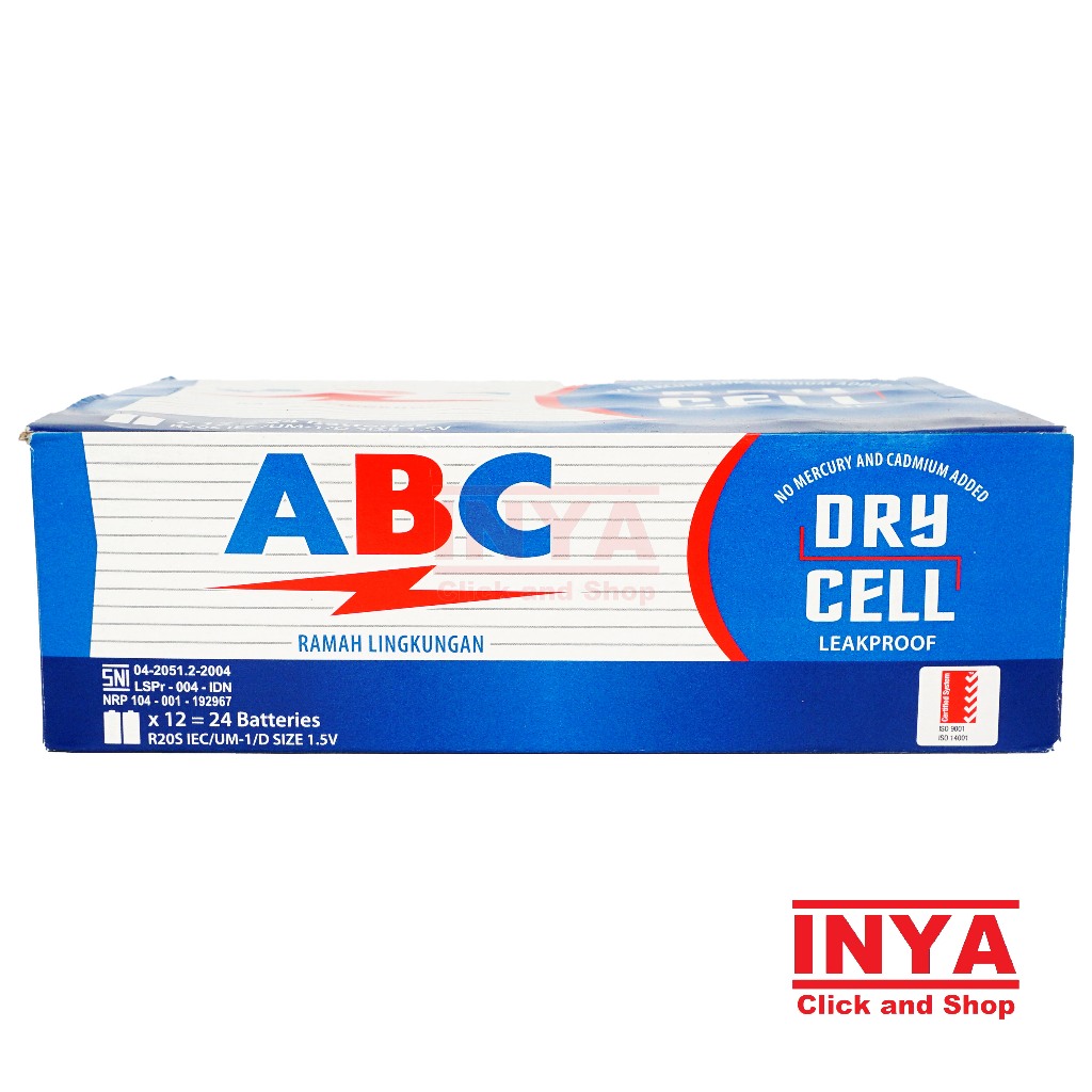 Jual Baterai ABC Biru Size C 1.5V R14C BOX isi 24pcs - Battery | Shopee ...