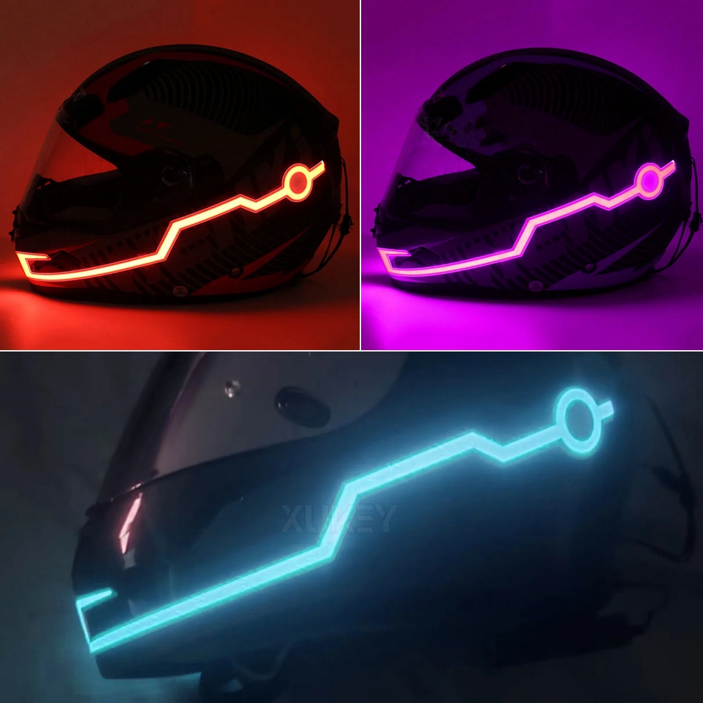 Jual 2Pcs Lampu Led Helm Motor Strip Stiker Vlog Tron Movie El Tape ...
