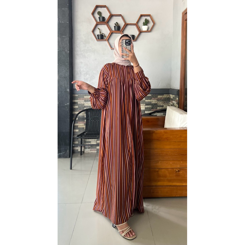Vest Samara - Salur Krem - Labuan Linen Wear main image 1
