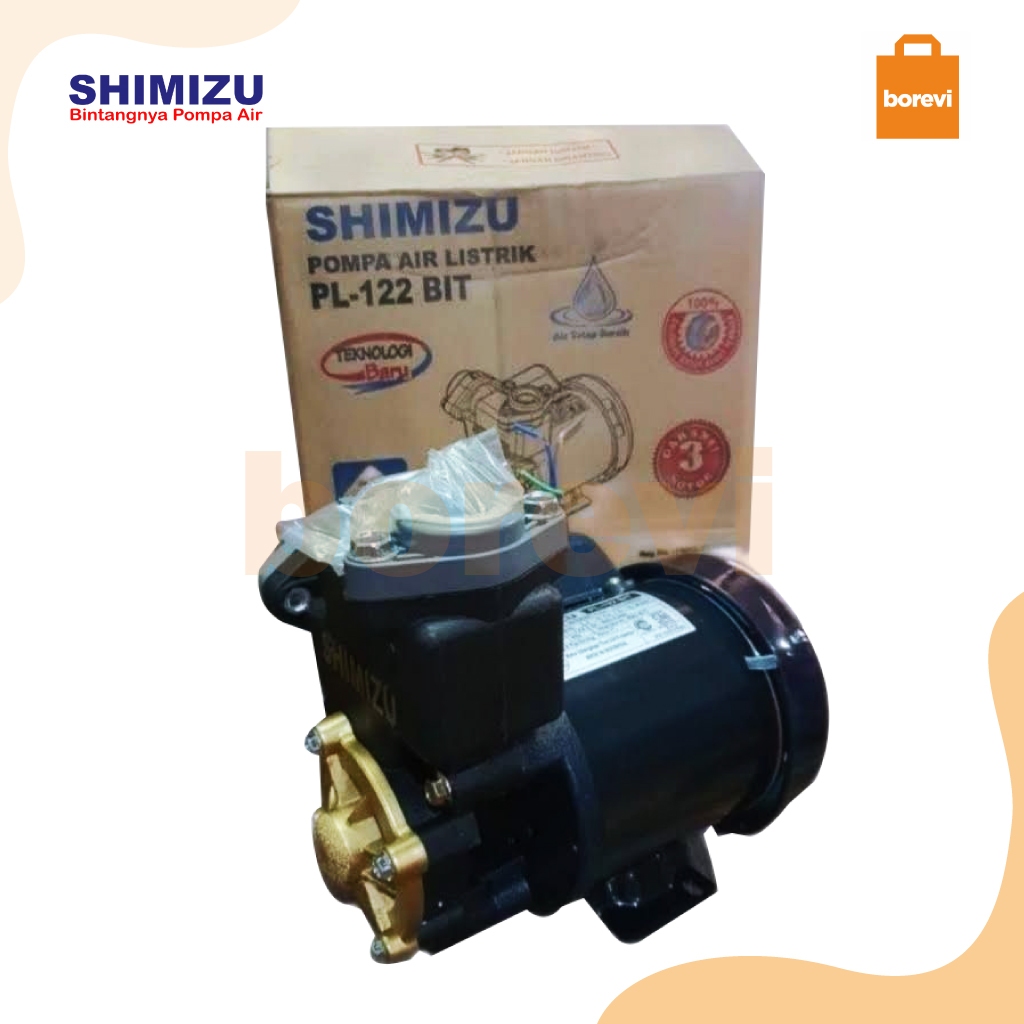 Jual Shimizu Pl 122 Bit Pompa Air Sumur Dangkal 9 Meter 125 Watt 122Bit ...