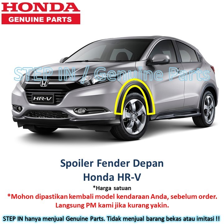 Jual Spoiler Fender Depan Lis Moulding Honda HRV HR-V 2015 2016 2017 ...